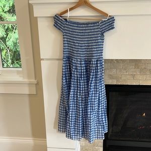 Jcrew gingham off shoulder
